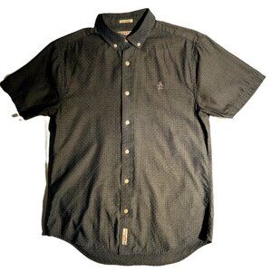 PENGUIN by MUNSINGWEAR Shirt  Men's Small  Chambray Blue  Vintage  short-sleeve